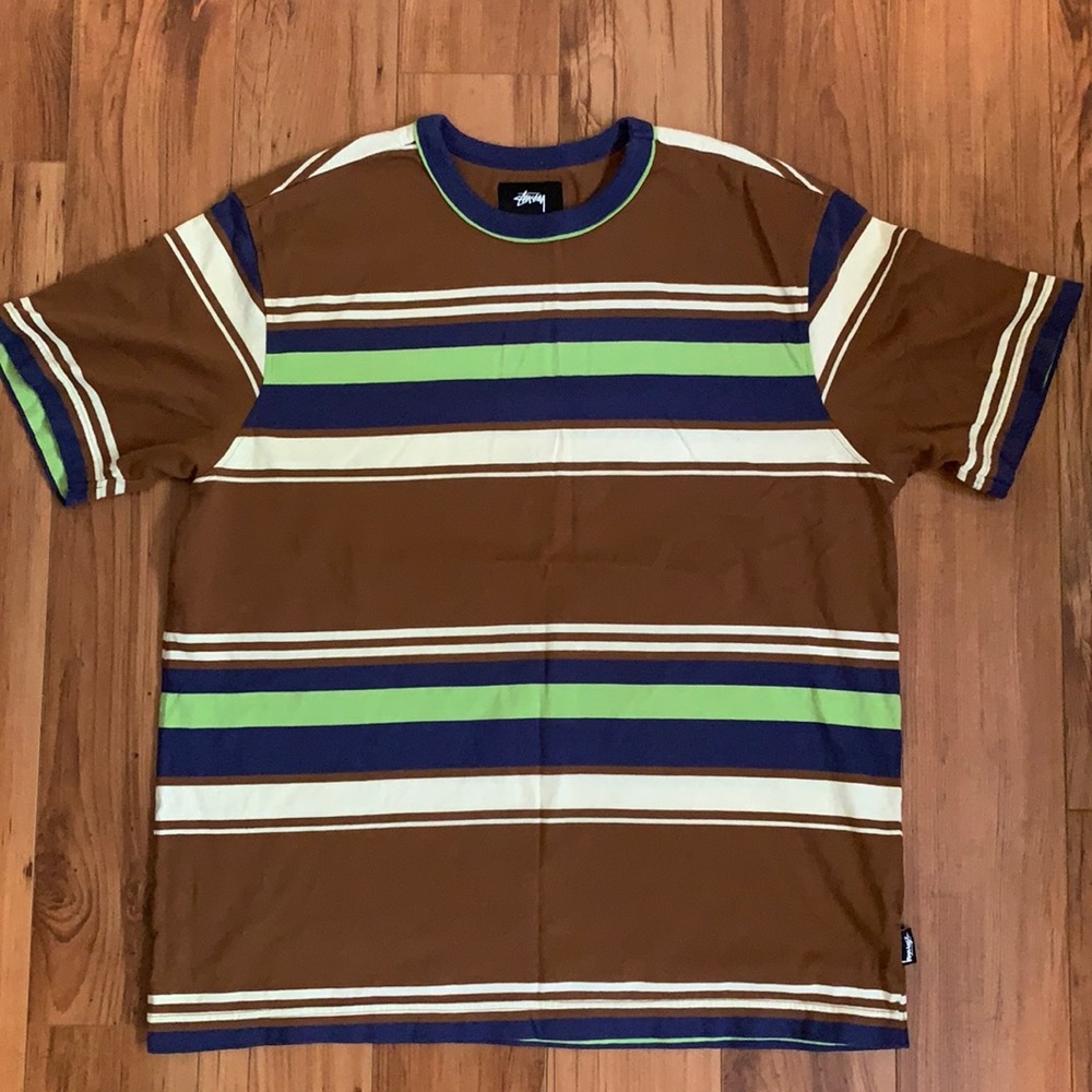 Authentic Stussy tee - striped shirt